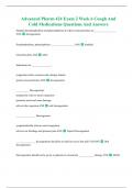 Advanced Pharm 424 Exam 2 Week 6 Cough And Cold Medications Questions And Answers