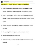 HESI Pharmacology Exam (V1 /V2/V3) | Questions and Answers with Rationales|Highly Rated versions | Latest 20222023