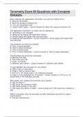 Tonometry Exam 66 Questions with Complete  Answers. When cleaning the applantation tonometer, one must be careful not to: A- Remove the biprism B- Bend the pressure sensitive arm C- Turn the adjustment knob D- Cause scleral rigidty - Correct Answers B- Be