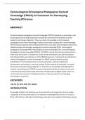 Techonological Echnological Pedagogical Content  Knowledge (TPACK): A Framework For Developing  Teaching Efficiency