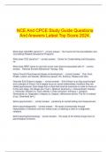  NCE And CPCE Study Guide Questions And Answers Latest Top Score 2024.