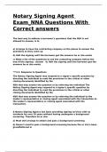 Notary Signing Agent Certification Study Guide Part 1 Questions With Correct answers.