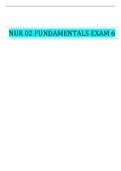 NUR 02 FUNDAMENTALS EXAM 6