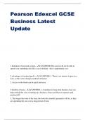 Pearson Edexcel GCSE Business Latest Update