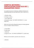 COMPTIA NETWORK+ CERTIFICATION EXAM N10-007 |GUARANTEED PASS!!