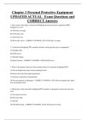 Chapter 3 Personal Protective Equipment UPDATED ACTUAL Exam Questions and  CORRECT Answers