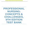 Test Bank for Professional Nursing  Concepts & Challenges, 9th Edition By: Beth Black PhD, RN, FAAN Chapter 1-16