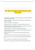 ATT Test 1 Questions And Answers Latest Top Score.