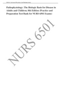 Pathophysiology: The Biologic Basis for Disease in Adults and Children; 8th Edition (Practice and Preparation Test Bank for NURS 6501 Exams)