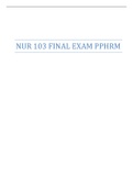 NUR 103 FINAL EXAM PPHRM