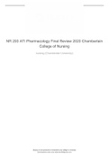 NR 293 ATI Pharmacology Final Review 2020 Chamberlain College of Nursing