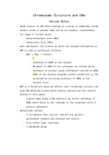 Chromosome Structure and DNA- BI221 REVIEW NOTES