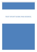 Test Study Guide for Science.