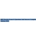 RBT Practice Exam #1 Questions And Answers Complete Solution 2022. 