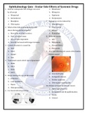 Ophtha Quiz - Ocular Side Effects of Systemic Drugs