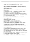 State Farm Fire Independent Policy Exam 2022