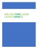 RMI 2302 FINAL EXAM  LATEST UPDATE