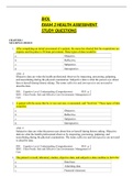 BIOL  EXAM 2 HEALTH ASSESSMENT  STUDY QUESTIONS