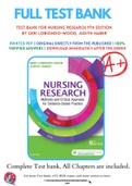 Test Bank For Nursing Research 9th Edition By Geri LoBiondo-Wood, Judith Haber 9780323431316 Chapter 1-21 Complete Guide .