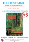 Test Bank For Theory and Practice of Counseling and Psychotherapy, Enhanced 10th Edition By Gerald Corey 9780357671429 Chapter 1-15 Complete Guide .