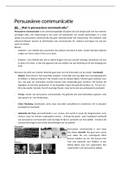 Notities + samenvatting handboek: persuasieve communicatie