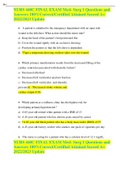  NURS 440C FINAL EXAM Med- Surg 1 Questions and Answers 100%Correct/Certified Attained Scored A+ 2022/2023 UpdateA patient is admitted to the emergency department with an open stab wound to the leftchest. What action should the nurse take? a) Keep the he