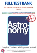 Test Bank For Astronomy 1st Edition by Andrew Fraknoi 9781938168284 Chapter 1-30 Complete Guide.