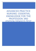 ADVANCED PRACTICE NURSING: ESSENTIAL KNOWLEDGE FOR THE PROFESSION 3RD EDITION DENISCO TEST BANK