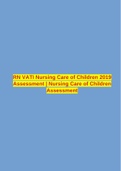 RN VATI Nursing Care of Children 2019 Assessment | Nursing Care of Children Assessment