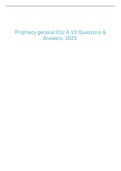 Prophecy general ICU A V3 Questions & Answers 2023