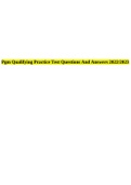 PGM Qualifying Practice Test Questions And Answers 2022/2023. 