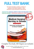 Test Bank For Medical-Surgical Nursing in Canada 4th Edition By Sharon L. Lewis; Margaret McLean Heitkemper; Linda Bucher 9781771720489 Chapter 1-72 Complete Guide .