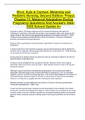 Ricci, Kyle & Carman: Maternity and  Pediatric Nursing, Second Edition: PrepU;  Chapter 11: Maternal Adaptation During  Pregnancy Questions And Answers 2022- 2023 Solved Update A+