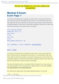 MATH 110 Module 6 Exam Questions and Answers- Portage Learning.