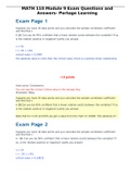 MATH 110 Module 1-10 Exams with Answer Key plus FINAL EXAM BUNDLE 2022/23- Portage Learning