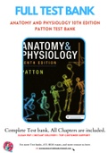 Test Bank for Anatomy and Physiology 10th Edition By Kevin T. Patton ISBN 9780323528795, 0323528791 Chapter 1-48 Complete Guide