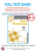 Test Bank For Introductory Clinical Pharmacology 12th Edition By Susan Ford 9781975163730 Chapter 1-54 Complete Guide .