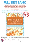 Test Bank For Philosophies and Theories for Advanced Nursing Practice 3rd Edition By Janie B. Butts 9781284112245 Chapter 1-26 Complete Guide .