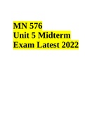 MN 576 Unit 5 Midterm Exam Latest 2022