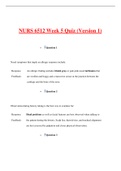 NURS 6512 Week 5 Quiz (Version 1) Questions and Verified Answers