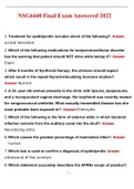 (answered)NSG6440 Final Exam / NSG 6440 Final Exam questions and answers_ all answered correctly 100 out of 100, Latest spring 2022.