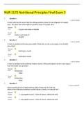 NUR 1172 Exam 3 Nutritional Principles In Nursing.