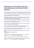 Introduction to Information Security Exam Questions and Answers latest updated