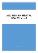 HESI RN MENTAL HEALTH V1-v3 Exam | Verified