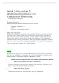 PHIL 347 Week 3 Discussion 2; Understanding Deductive Categorical Reasoning