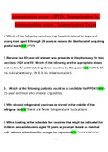 Immunization exam -APHA, Immunization bs, Immunization exam1, Immunization Exam.docx A 100 Questions with 100% Correct Answers UPDATED 2022