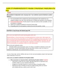  NURS 271 PHARMACOLOGY ll  Module 3 Worksheet: Medications for Pain 