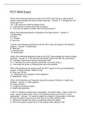 PCT Certification Exam Questions And Answers 2022/2023 // PCT NHA QUESTIONS AND ANSWERS 2022 // PCT test question NHA practice test Q&A 2022/2023// PCT NHA Exam Q&A 2022/2023 // Davita PCT Exam Q&A 2022/2023// Real PCT davita final exam Q&A 2022/2023 // P