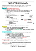 ALIENATION SUMMARY