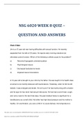 NSG 6020 WEEK 8 QUIZ – QUESTION AND ANSWERS